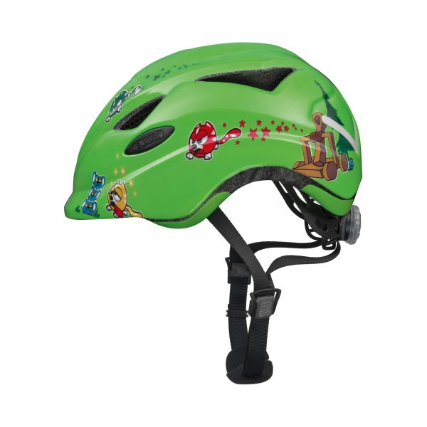 Casco de bici para niños marca abus modelo Anuky color Green Catapult