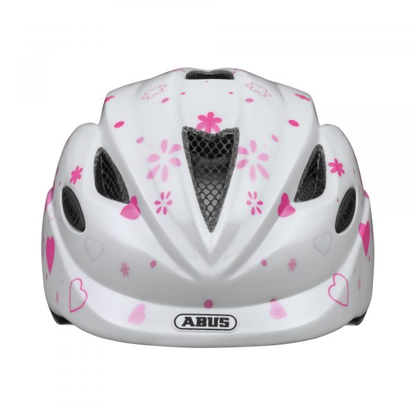 Casco de bici para niños marca abus modelo Anuky color White Heart 2