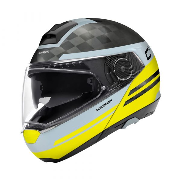 Casco para Motociclismo Marca Schuberth Modelo C4 Pro Carbon Delta Color Yellow
