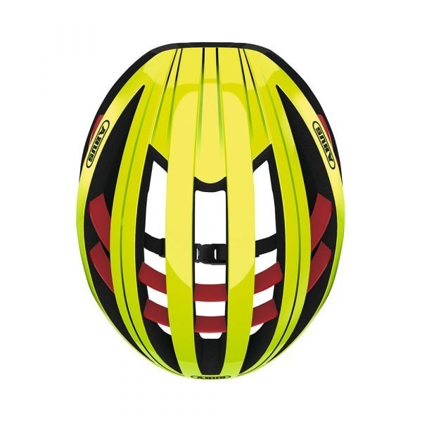 Casco para ciclismo de ruta Marca Abus Modelo aventor Color neon yellow 4