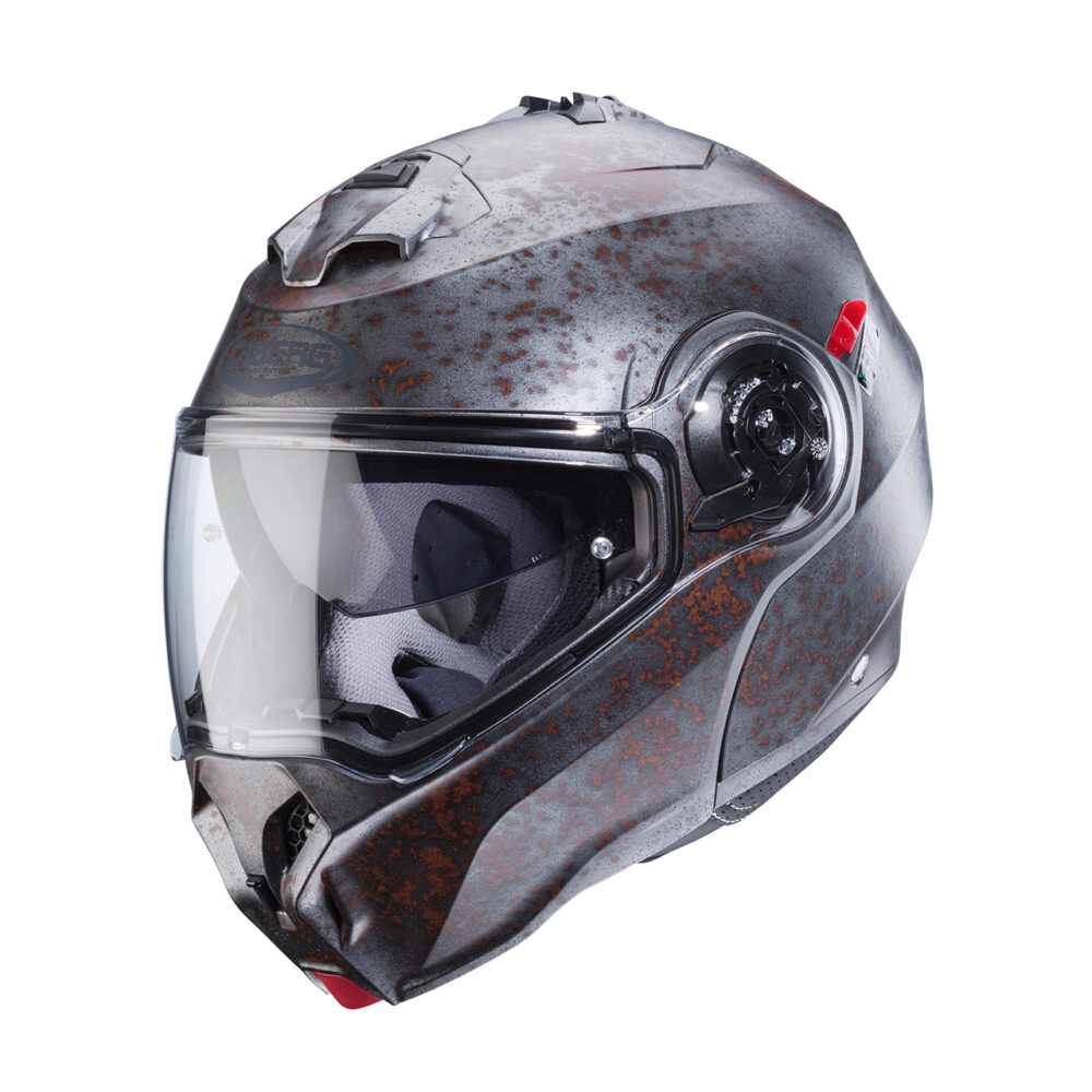 Caberg Duke Evo Rusty S - Casco Apribile In Policarbonato, Omologato ECE 22.06 P/J, Visiera Parasole Integrata, Pinlock Incluso, Realizzato In Italia