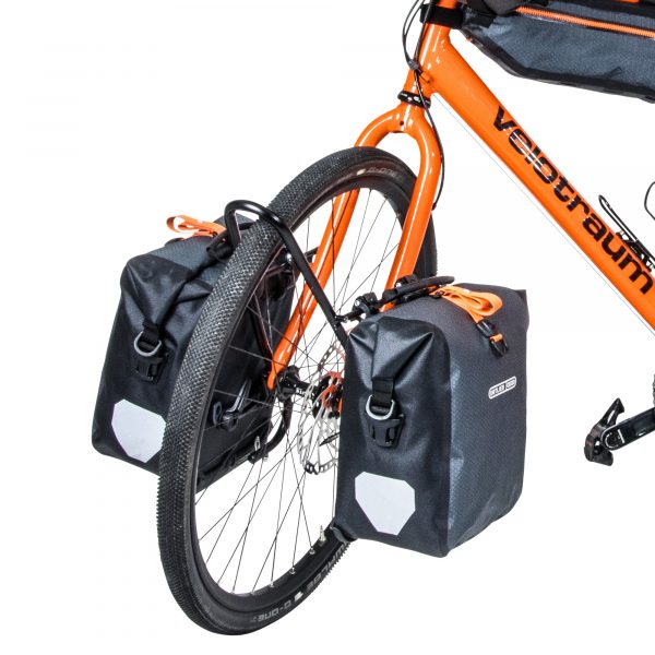 bolso para bicicleta ultra ligero marca Ortlieb modelo GRAVEL PACK color gris-6
