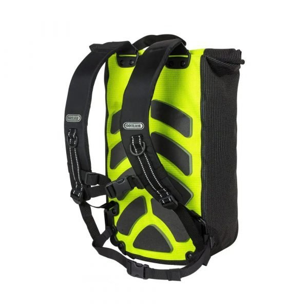 mochila tipo backpack o de mensajero para ciclismo urbano marca ortlieb modelo VELOCITY HIGH VISIBILITY 2 color amarillo - 2