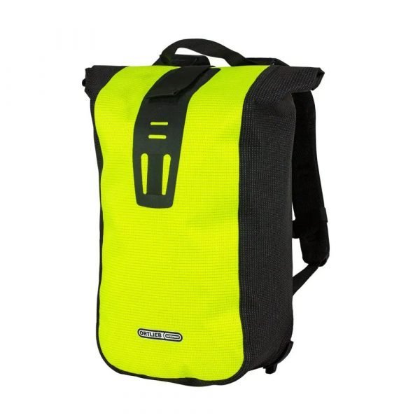 mochila tipo backpack o de mensajero para ciclismo urbano marca ortlieb modelo VELOCITY HIGH VISIBILITY 2 color amarillo - 3