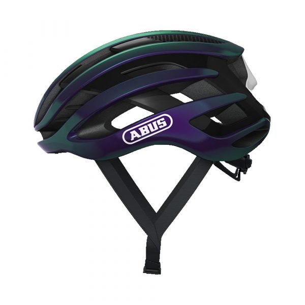 casco de ciclismo marca abus modelo air breaker color flip flop purple