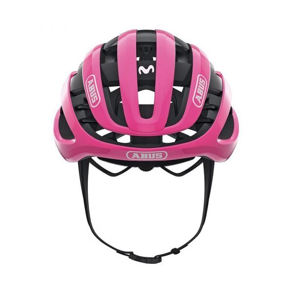 casco de ciclismo marca abus modelo air breaker color maglia rosa