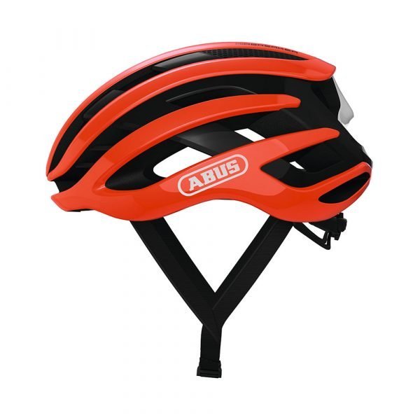 casco de ciclismo marca abus modelo air breaker color shrimp orange