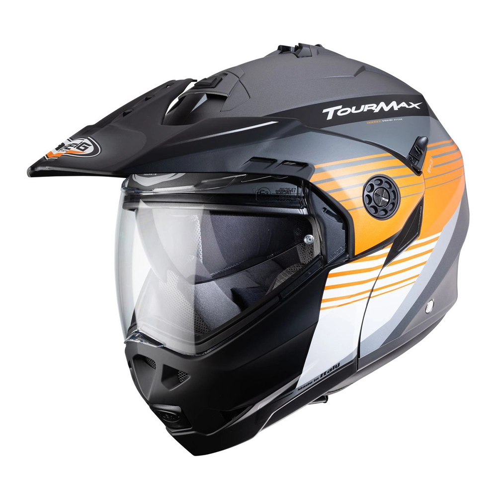 CABERG Casco Modulare Tourmax – Made In Italy, Doppia Omologazione, Nero Opaco, Taglia XL