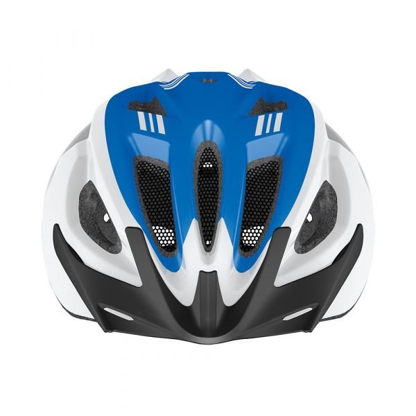 casco de ciclismo de ruta marca abus modelo S-CENSION color blanco con azul-2