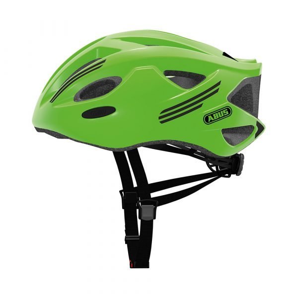casco de ciclismo de ruta marca abus modelo S-CENSION color neon green-1