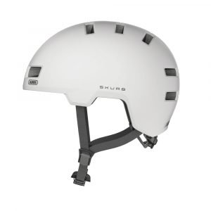 casco de ciclismo urbano marca abus modelo Skurb color white -1