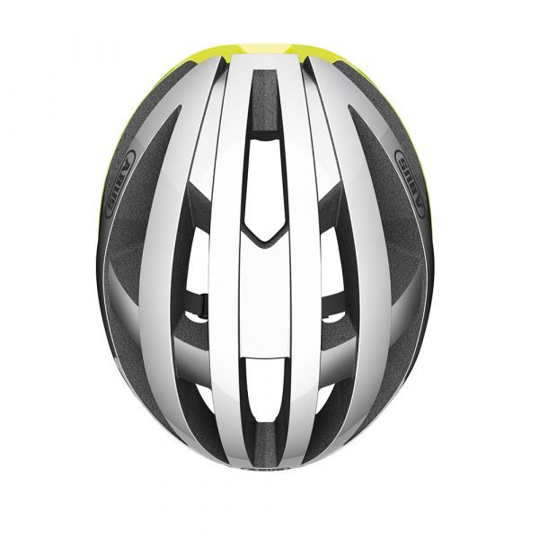 casco para ciclismo de carreras marca abus modelo VIANTOR Quin color neon yellow 4