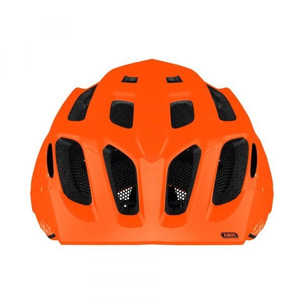 casco para ciclismo de montaña marca abus modelo mountk color trey orange 2