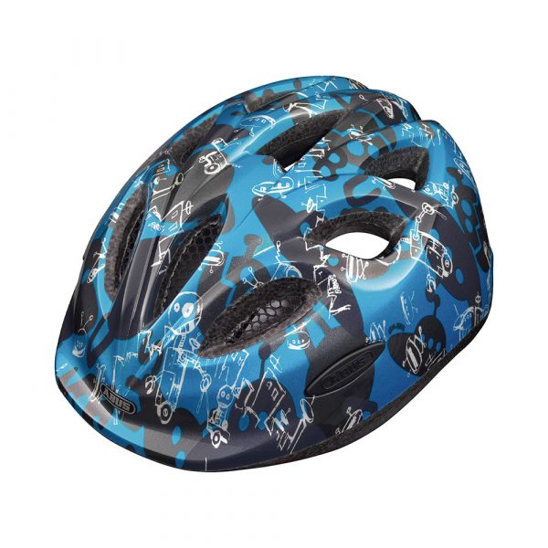 casco para ciclismo de niños marca abus modelo smiley-robot-blue
