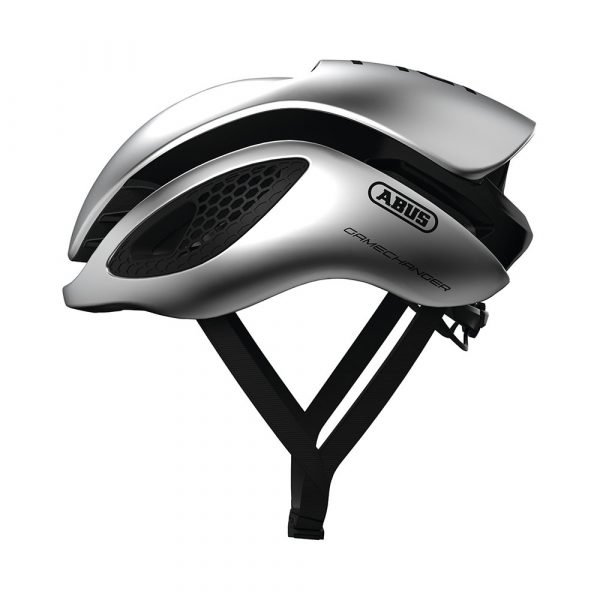 casco para ciclismo de ruta Marca Abus Modelo game changer Color gleam silver-1