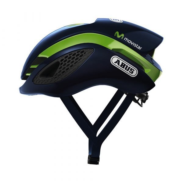 casco para ciclismo de ruta Marca Abus Modelo game changer movistar team verde-1