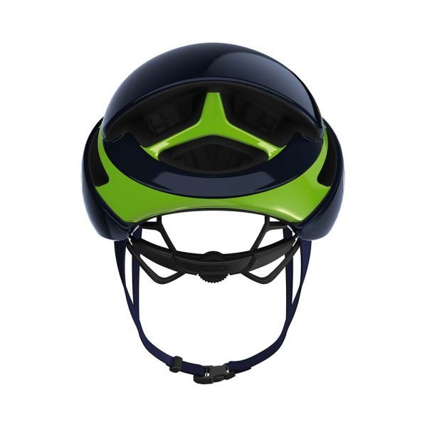 casco para ciclismo de ruta Marca Abus Modelo game changer movistar team verde-3