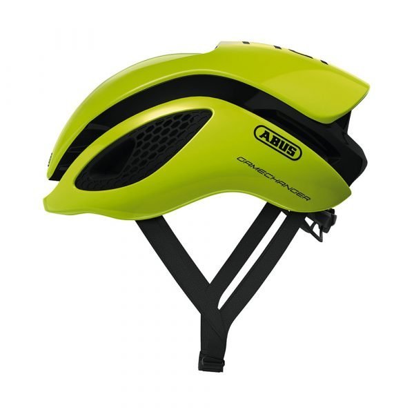 casco para ciclismo de ruta Marca Abus Modelo game changer neon yellow-1