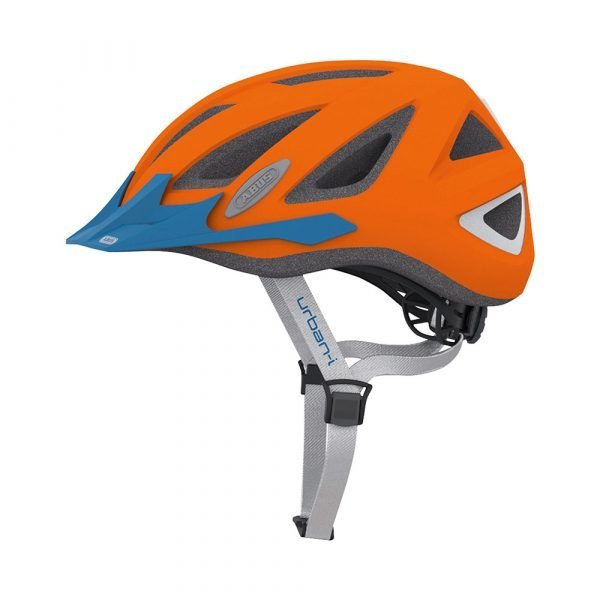 casco para ciclismo urbano marca Abus modelo urban color Neon-Orange-1