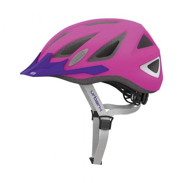 casco para ciclismo urbano marca Abus modelo urban color Neon-Pink-1