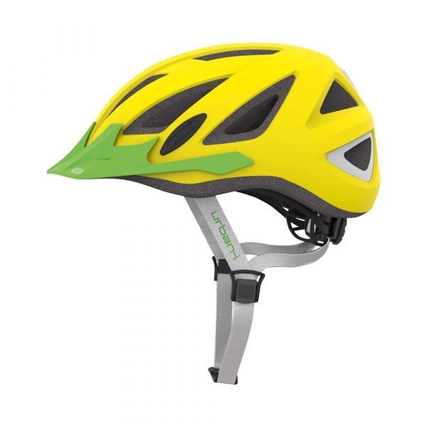 casco para ciclismo urbano marca Abus modelo urban color Neon-Yellow-1