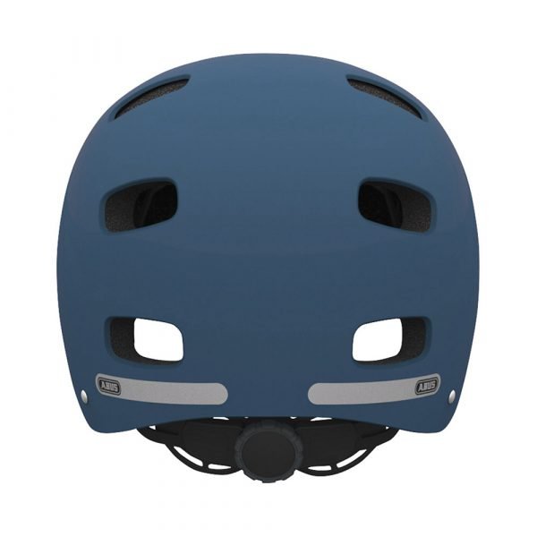 casco para ciclismo urbano marca abus modelo scraper 2 color azul con naranja-3
