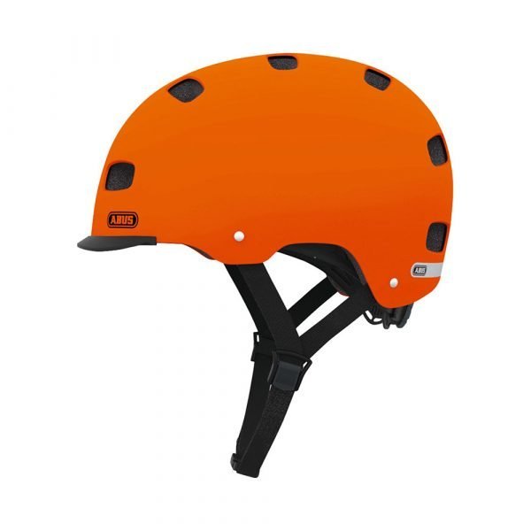 casco para ciclismo urbano marca abus modelo scraper 2 color naranja 1