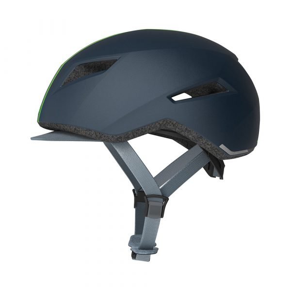 casco para ciclismo urbano marca abus modelo yadd-I-color azul con verde-1