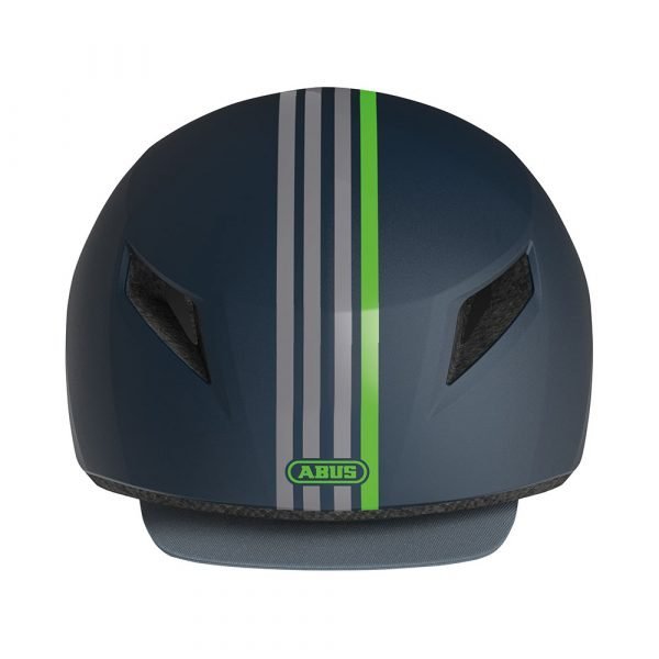casco para ciclismo urbano marca abus modelo yadd-I-color azul con verde-2