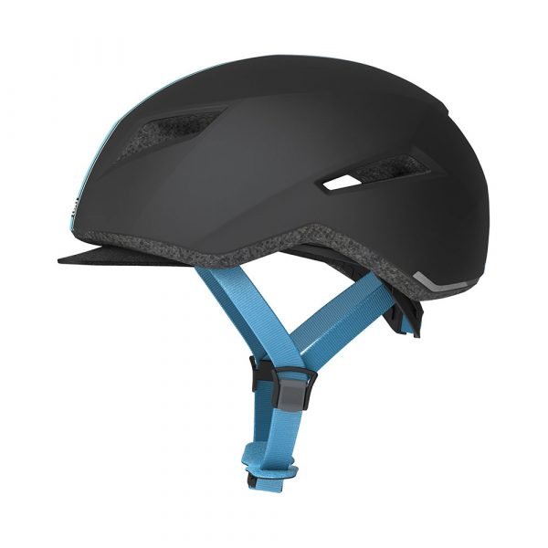 casco para ciclismo urbano marca abus modelo yadd-I-color negro con azul-1