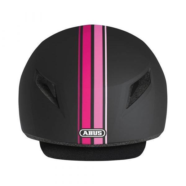 casco para ciclismo urbano marca abus modelo yadd-I-color negro con rosa-2