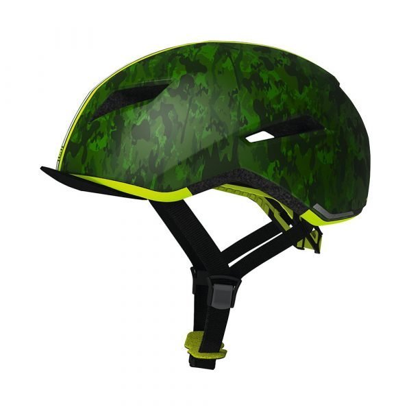 casco para ciclismo urbano marca abus modelo yadd-I-color verde con neon-1