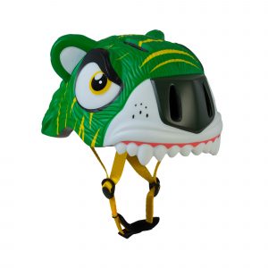 casco para ciclismo de niños marca crazy safety modelo green tiger
