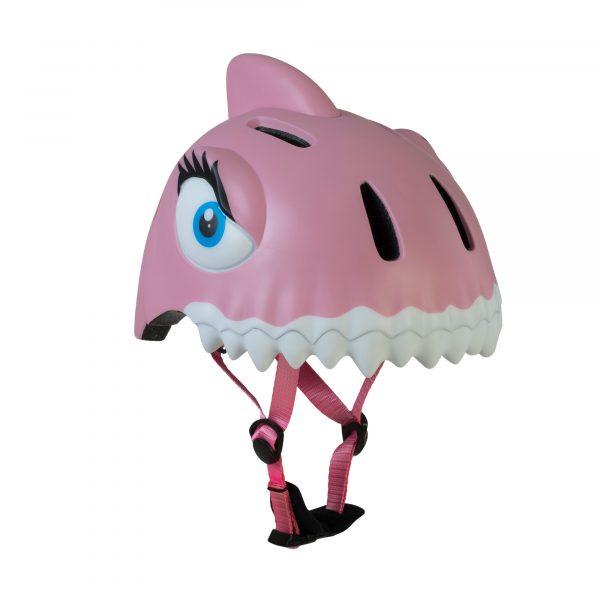 casco para ciclismo de niños marca crazy safety modelo pink shark